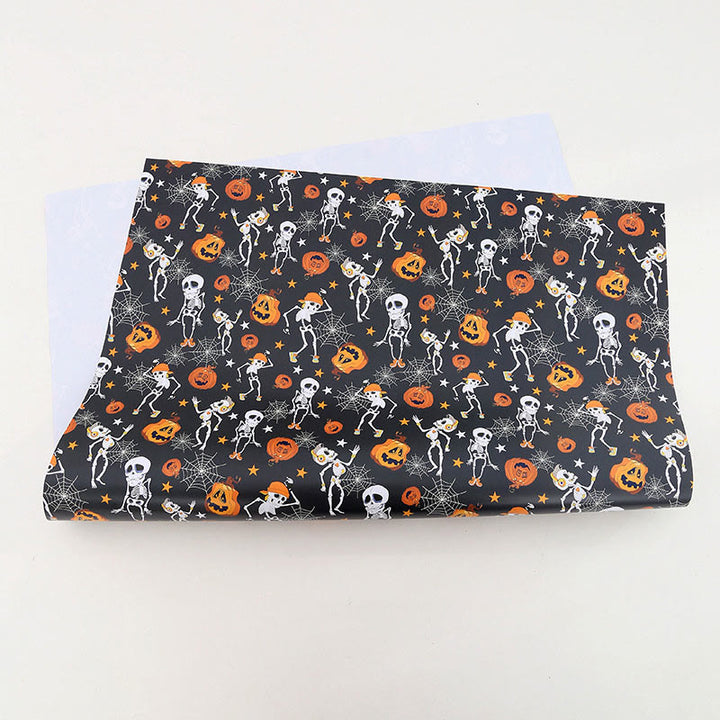 Halloween Pumpkin Theme Cartoon Pattern Printed Wrapping Paper Holiday Gift