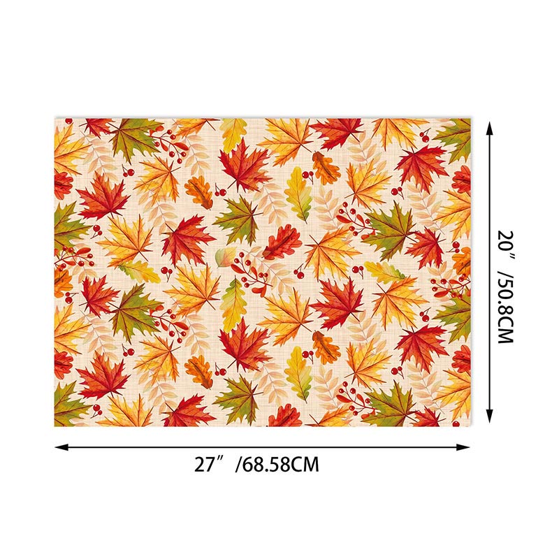 Autumn Maple Theme Cartoon Pattern Printed Wrapping Paper Holiday Gift