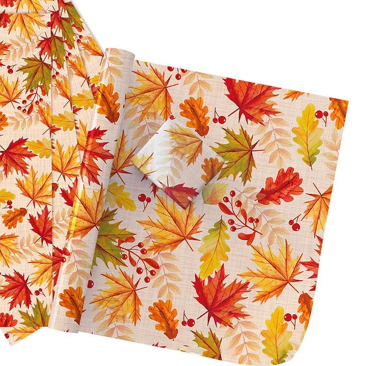 Autumn Maple Theme Cartoon Pattern Printed Wrapping Paper Holiday Gift