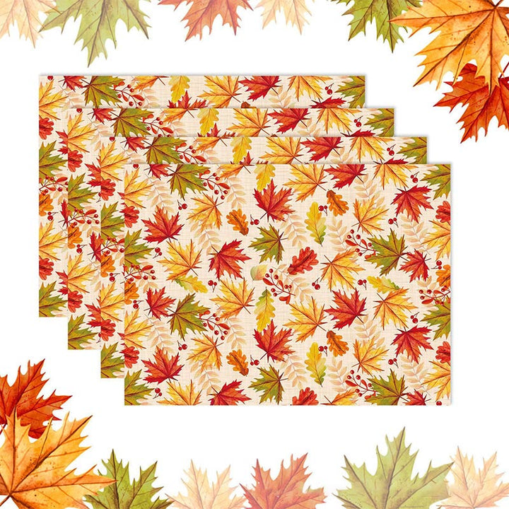 Autumn Maple Theme Cartoon Pattern Printed Wrapping Paper Holiday Gift