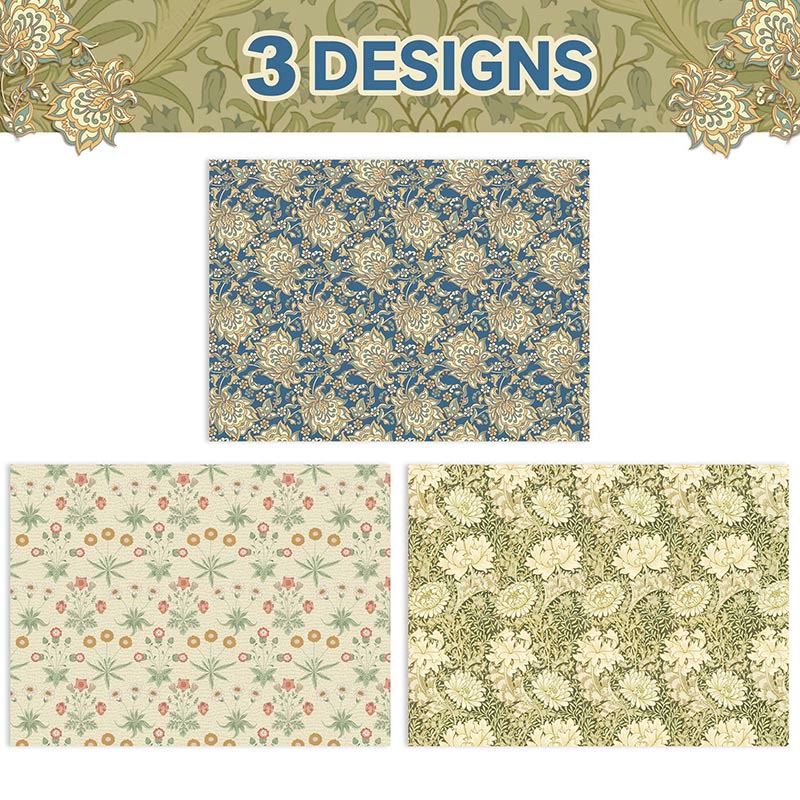 Flowers And Vines Theme Cartoon Pattern Printed Wrapping Paper Holiday Gift