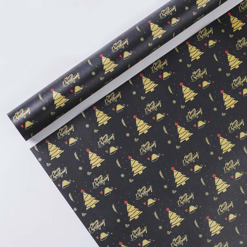 5pcs Christmas Theme Cartoon Pattern Printed Wrapping Paper Holiday Gift