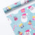 5pcs Warm Christmas Theme Cartoon Pattern Wrapping Paper Holiday Gift