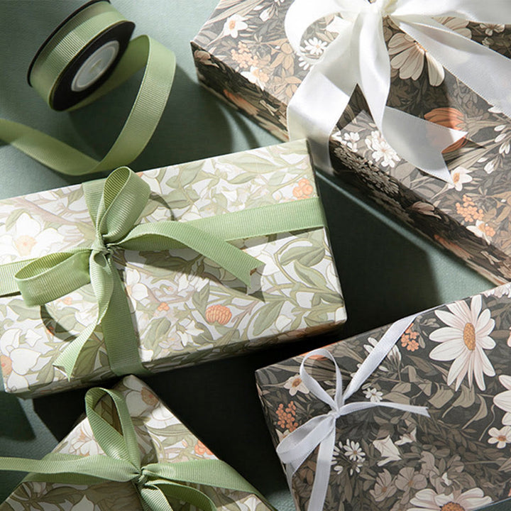 Spring Plant Theme Blooming Flower Printed Wrapping Paper Holiday Gift