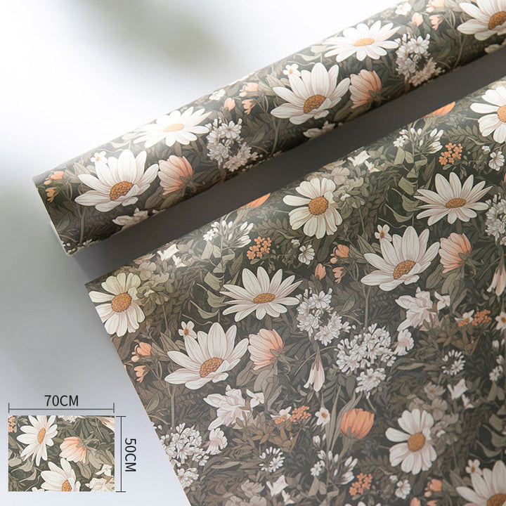 Spring Plant Theme Blooming Flower Printed Wrapping Paper Holiday Gift