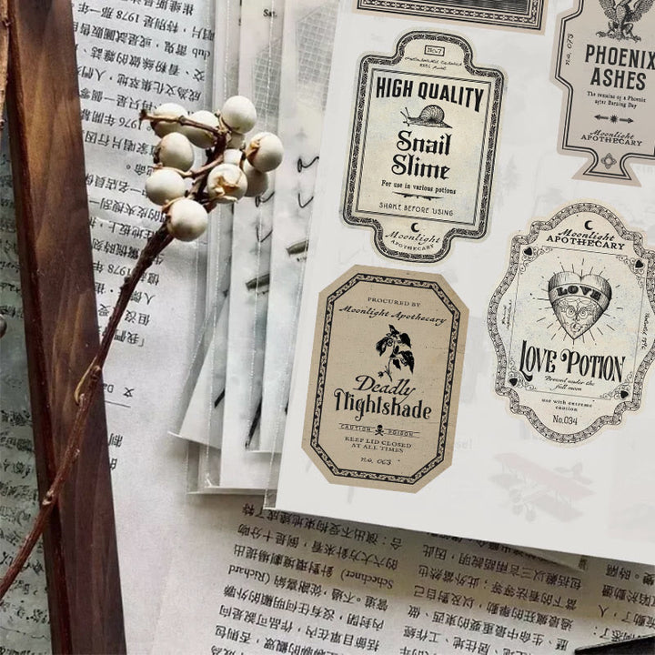 Gothic Stamp Mark Series Sticker For DIY Journal Decor