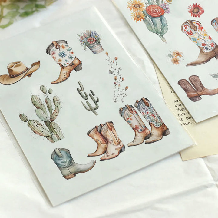 Desert Cowgirl Series Sticker For DIY Journal Decor