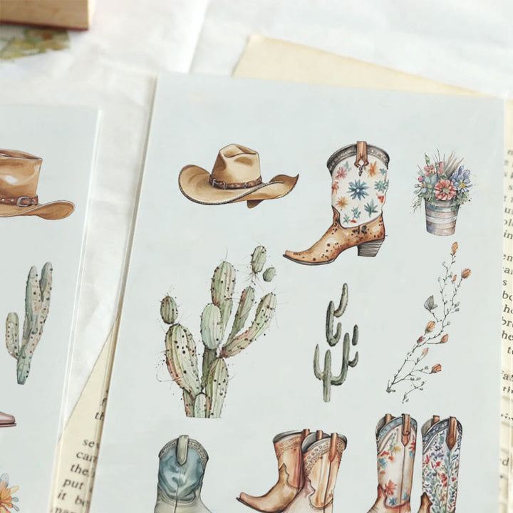 Desert Cowgirl Series Sticker For DIY Journal Decor