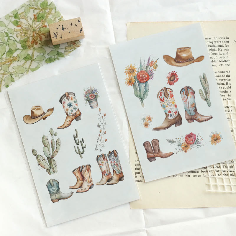 Desert Cowgirl Series Sticker For DIY Journal Decor