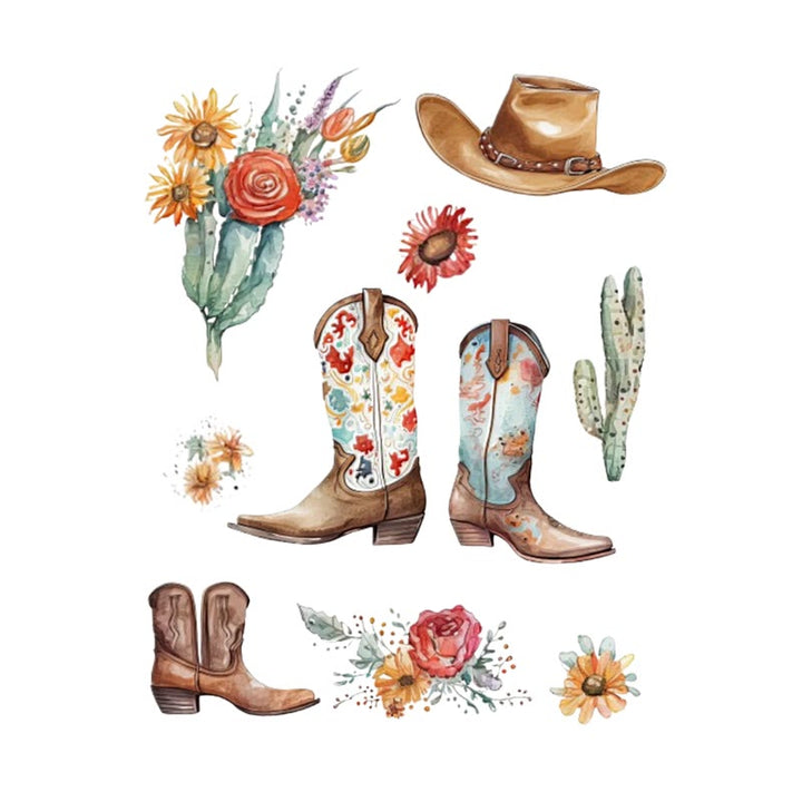 Desert Cowgirl Series Sticker For DIY Journal Decor