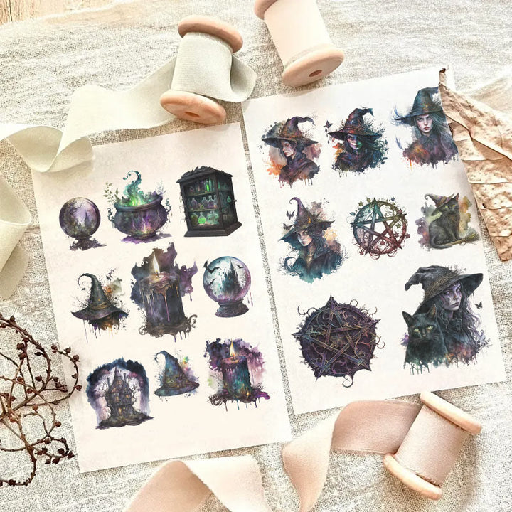 Gothic Wizard Series Sticker For DIY Journal Decor