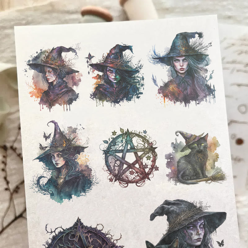 Gothic Wizard Series Sticker For DIY Journal Decor