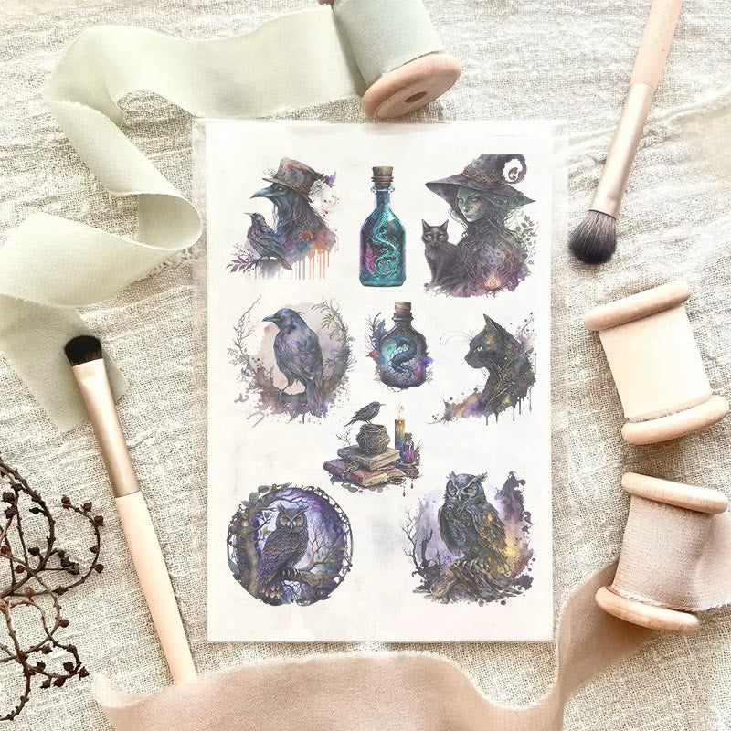 Gothic Wizard Series Sticker For DIY Journal Decor