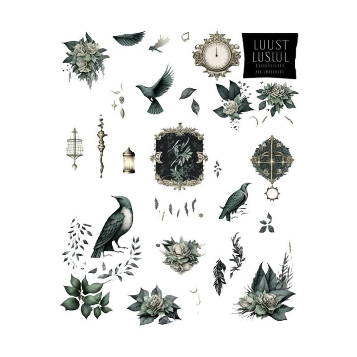 Gothic Garden Series Sticker For DIY Journal Decor