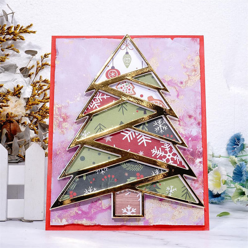 Splicing Christmas Tree Background Board Cutting Dies for Craft Card Making