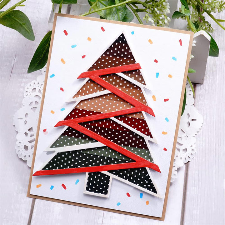 Splicing Christmas Tree Background Board Cutting Dies for Craft Card Making