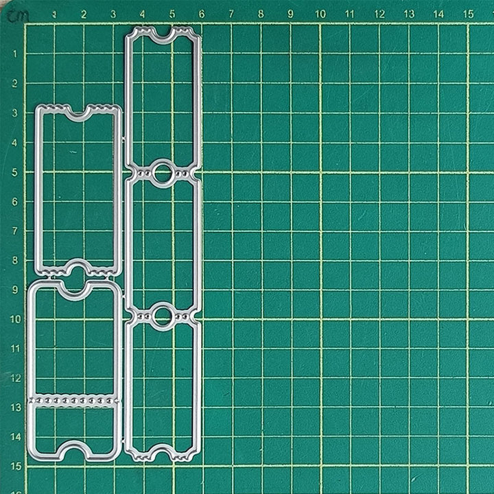 Tickets Frame Pattern Cutting Dies Wave Edge Embossing Stencil