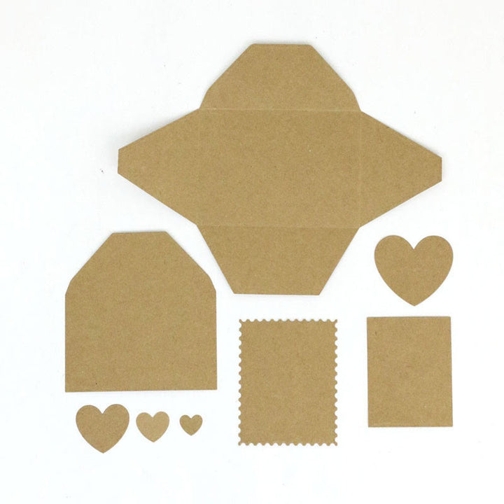 Mini Heart Envelope Stencil Cutting Dies Cute Metal Crafting Dies