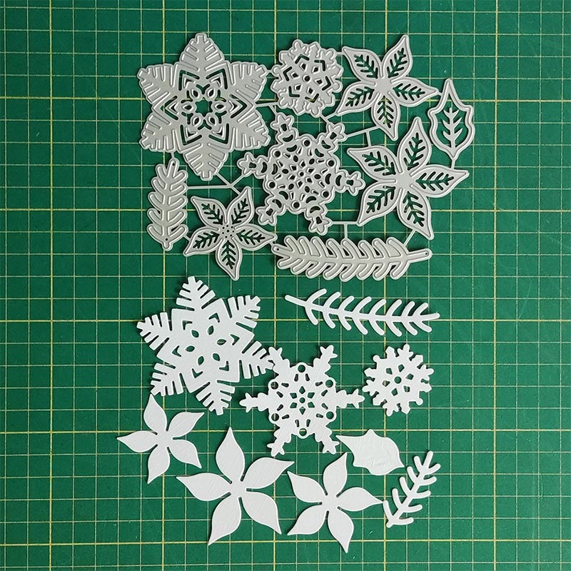 Christmas Theme Cutting Dies Bell Snowflake Shaped Dies for Card Making