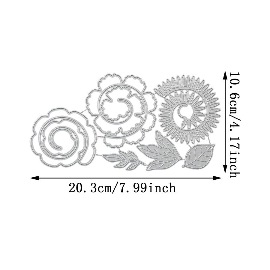 3D Flowers Metal Die Cuts Stencil for DIY Scrapbooking Card Making