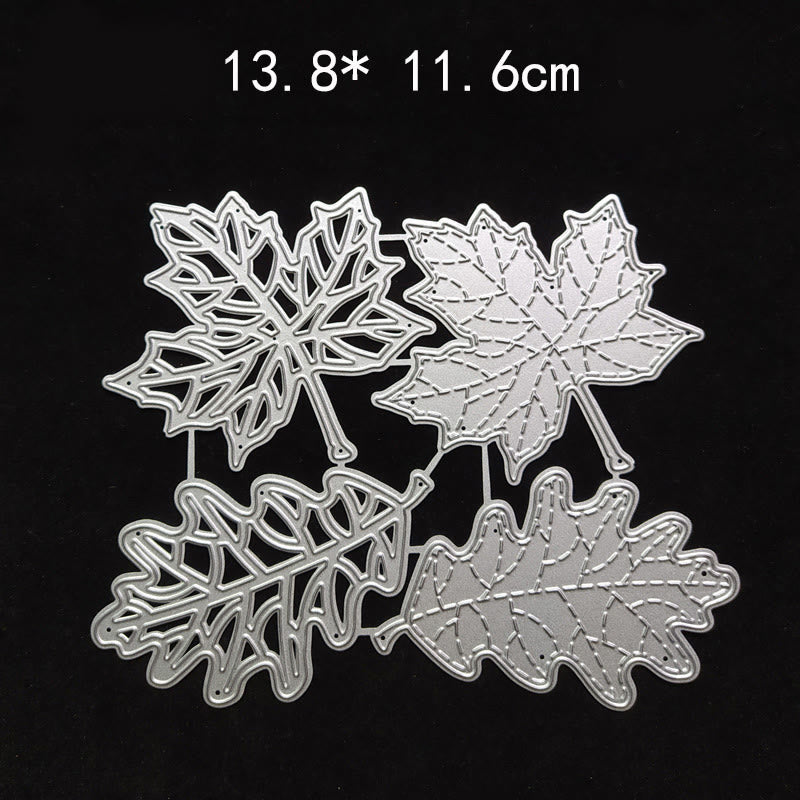 Maple Leaf Metal Die Cut 4 Patterns Leafs Cutting Dies Cut Stencils