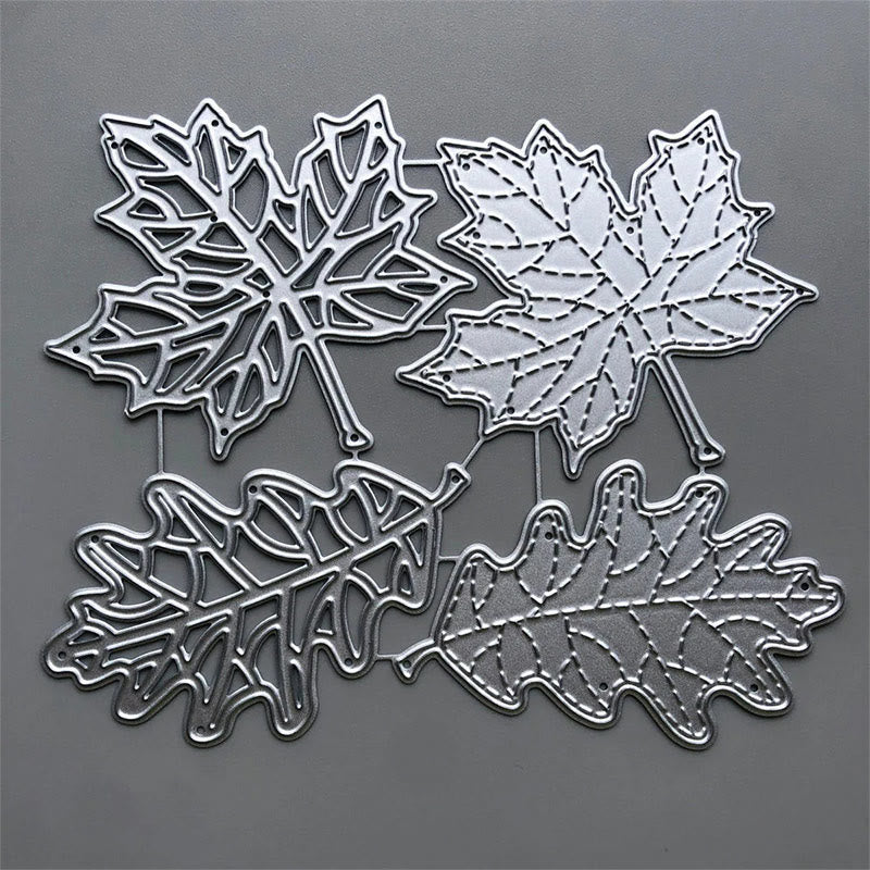 Maple Leaf Metal Die Cut 4 Patterns Leafs Cutting Dies Cut Stencils