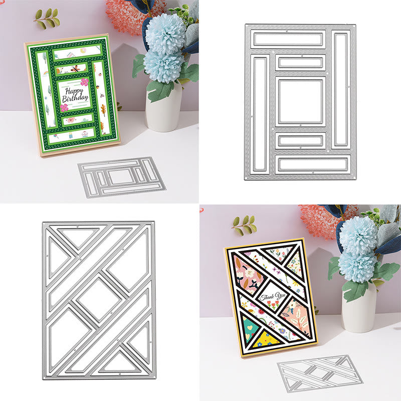 Retangle Frame Metal Die Cuts Background Cutting Dies Stencils