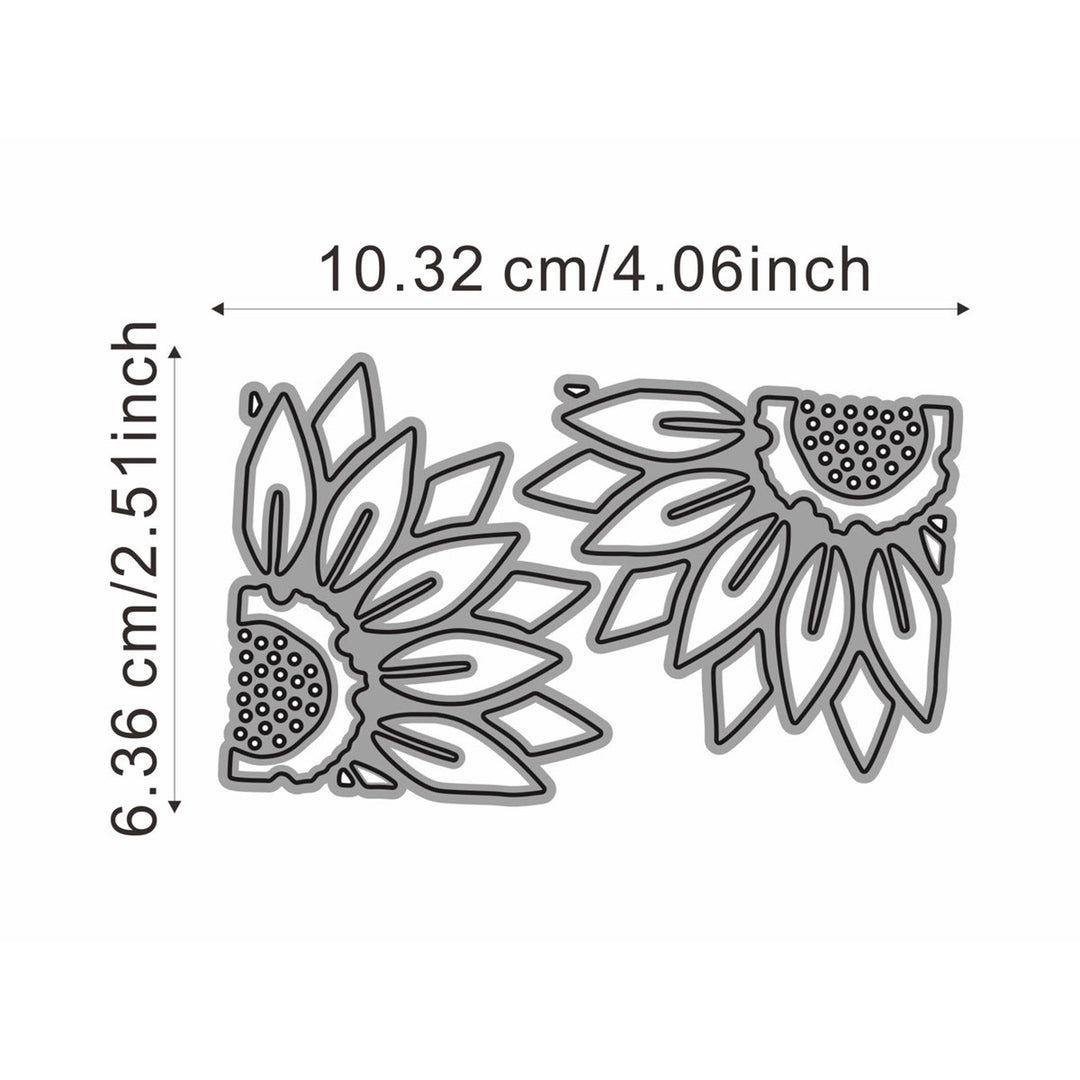 Sunflower Metal Die Cuts Card Background Cuttig Dies Stencils