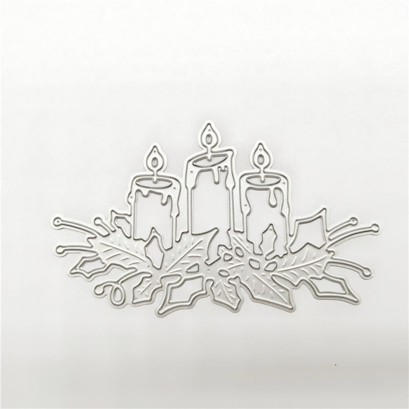 Candles Cutting Dies for Card Embossing Christmas Birthday Candles Stencils