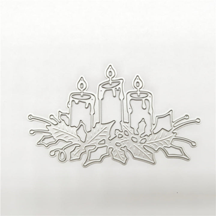 Candles Cutting Dies for Card Embossing Christmas Birthday Candles Stencils