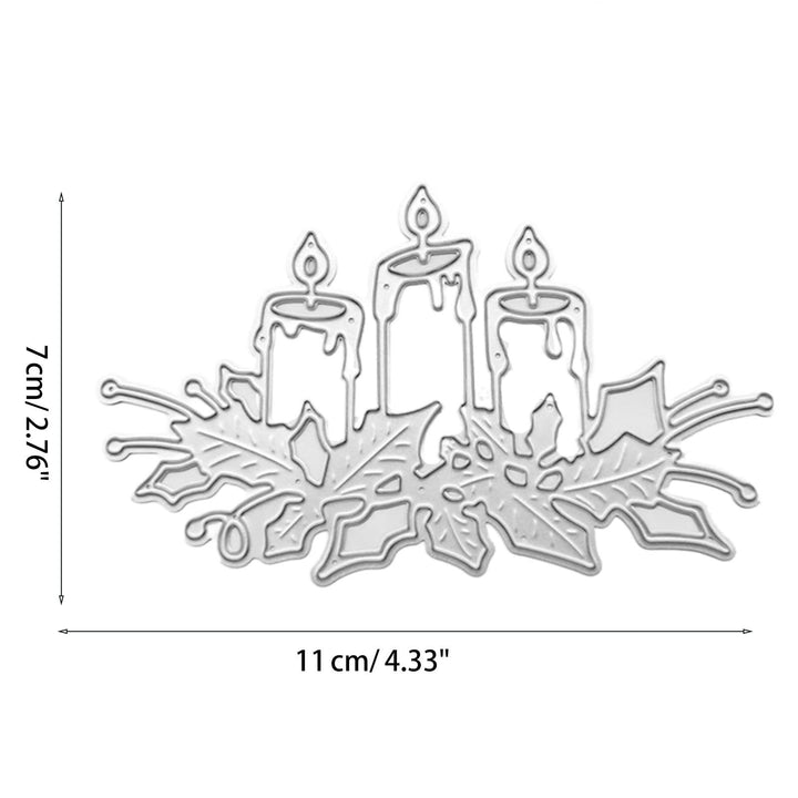 Candles Cutting Dies for Card Embossing Christmas Birthday Candles Stencils