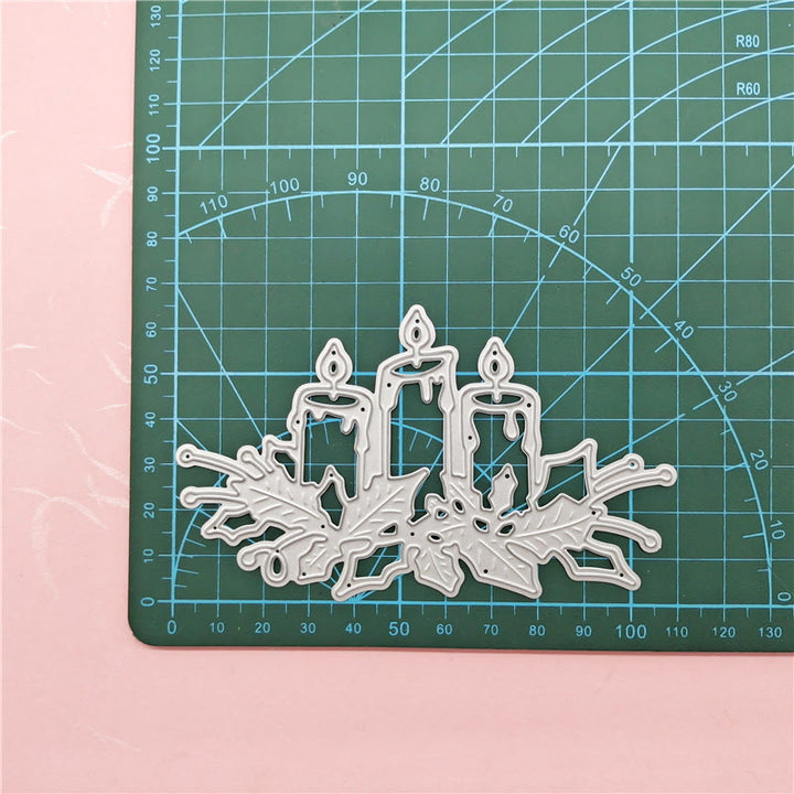 Candles Cutting Dies for Card Embossing Christmas Birthday Candles Stencils