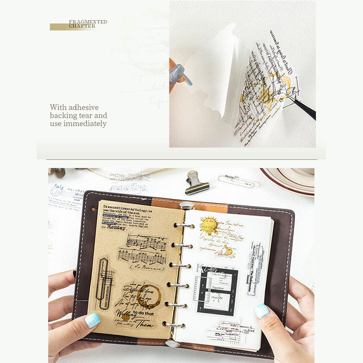 Fragments Words And Phrases Series Bookish Sticker For DIY Journal Decor