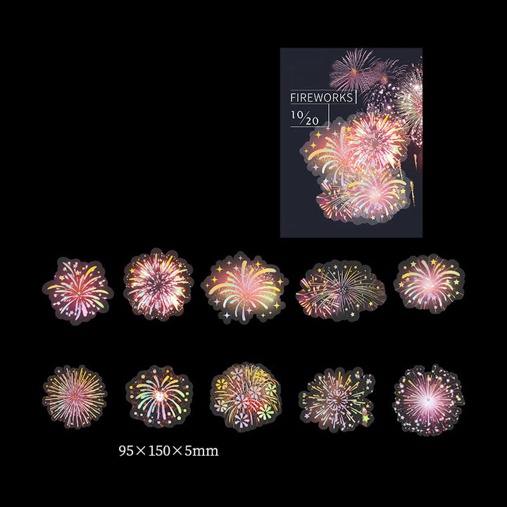 Fireworks Blossoming Series Sticker For DIY Journal Decor