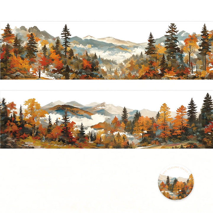 Mountain Scenery Tape Natural Healing Series PET Sticker Scrapbooking Supplies