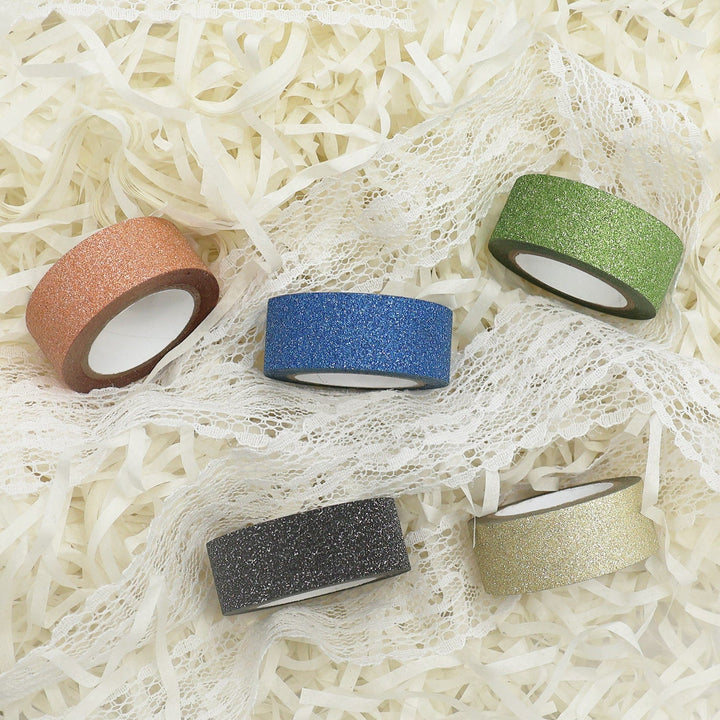 Glitter Film Tape Stickers Solid Color Tape Multiple Color Options