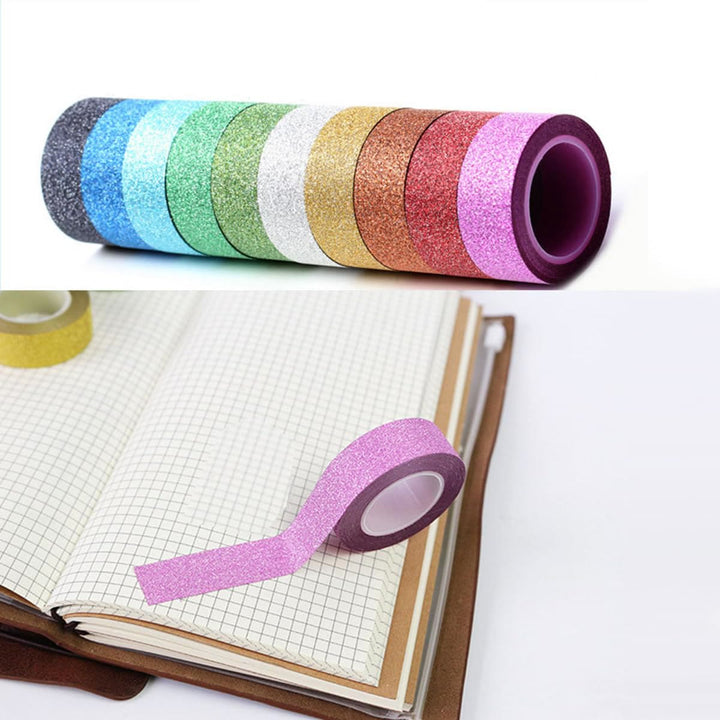 Glitter Film Tape Stickers Solid Color Tape Multiple Color Options