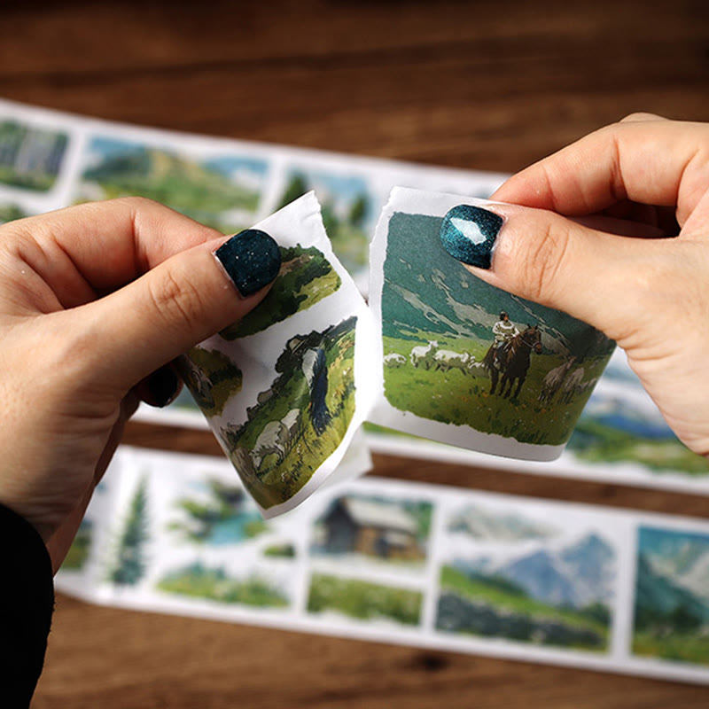 The Wilderness Series Scenery Washi Tape Loop Sticker for DIY Crafts