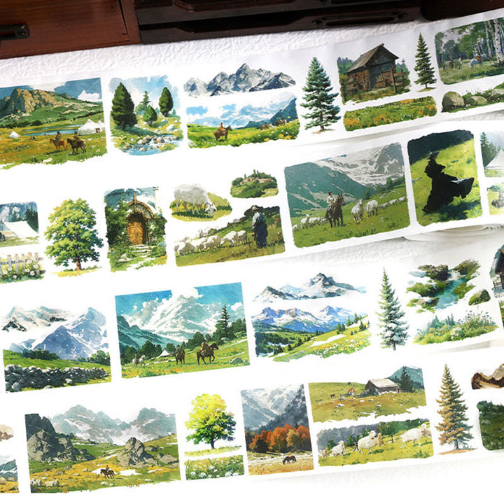 The Wilderness Series Scenery Washi Tape Loop Sticker for DIY Crafts