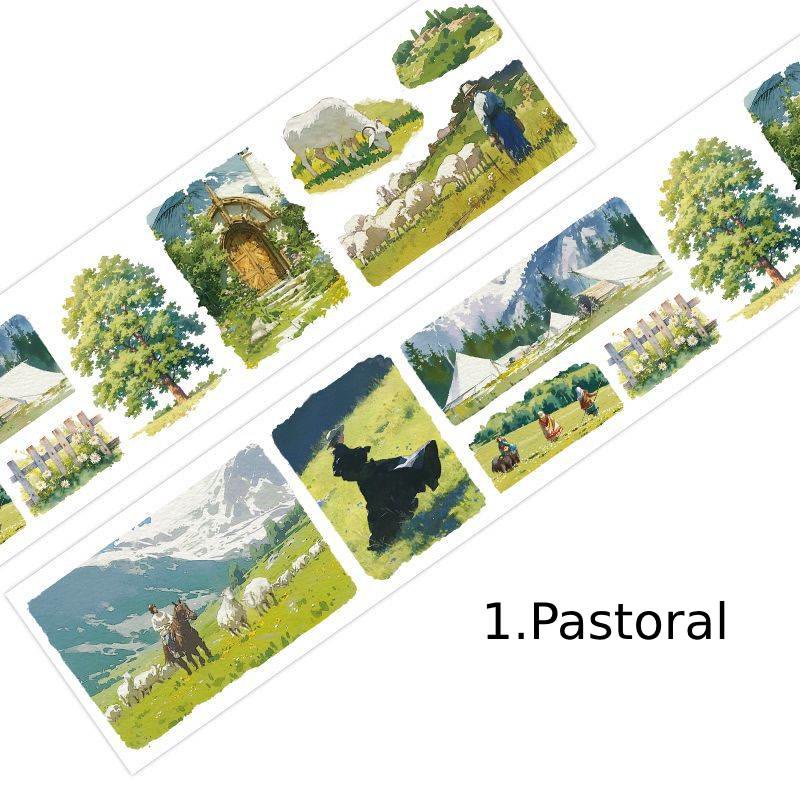 The Wilderness Series Scenery Washi Tape Loop Sticker for DIY Crafts