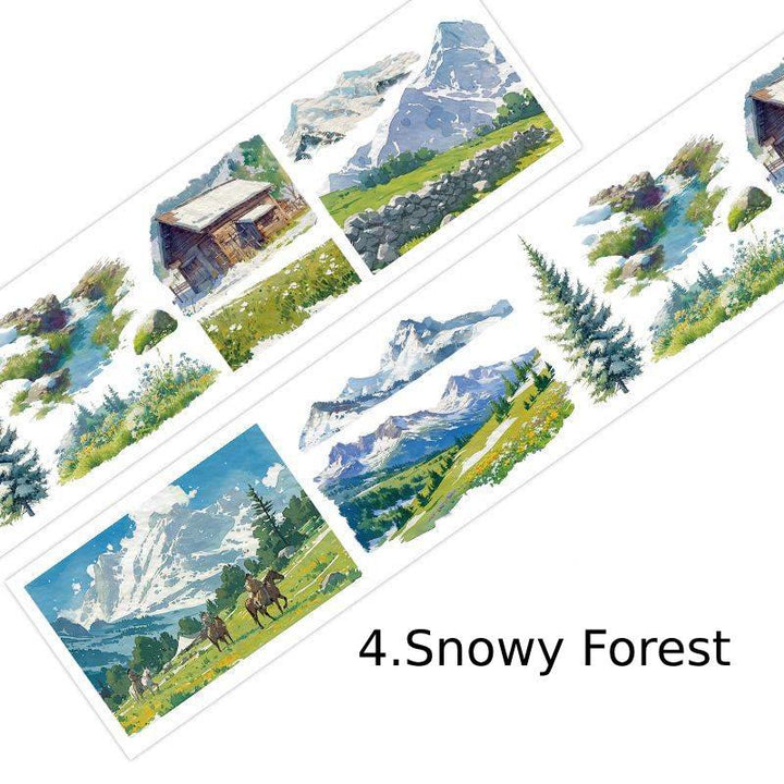 The Wilderness Series Scenery Washi Tape Loop Sticker for DIY Crafts