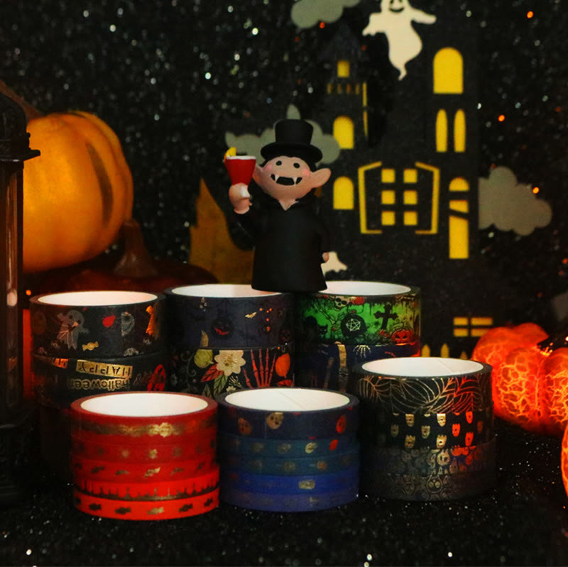 20 Rolls Set Halloween Holiday Thriller Decorative Tape DIY Scrapbook Decor