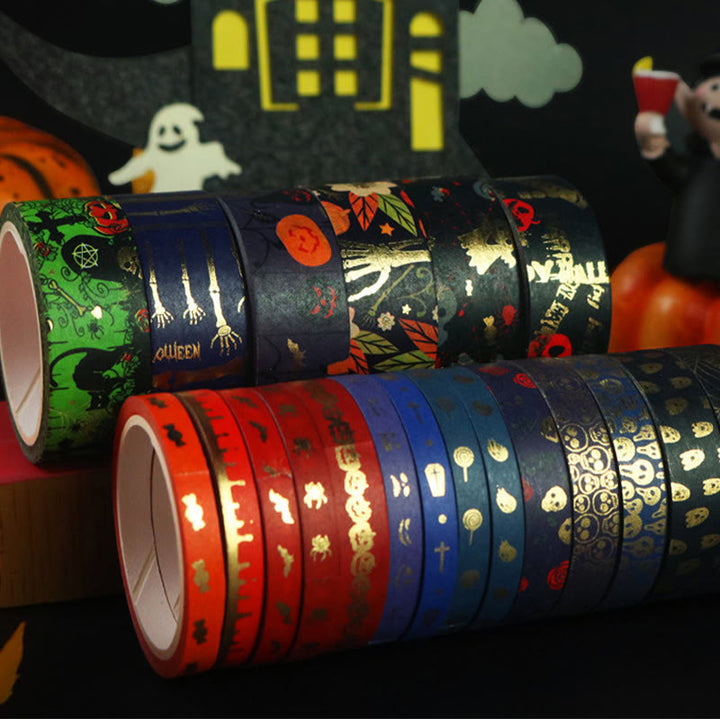 20 Rolls Set Halloween Holiday Thriller Decorative Tape DIY Scrapbook Decor