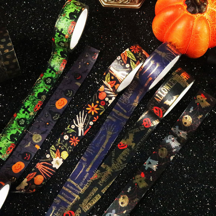 20 Rolls Set Halloween Holiday Thriller Decorative Tape DIY Scrapbook Decor