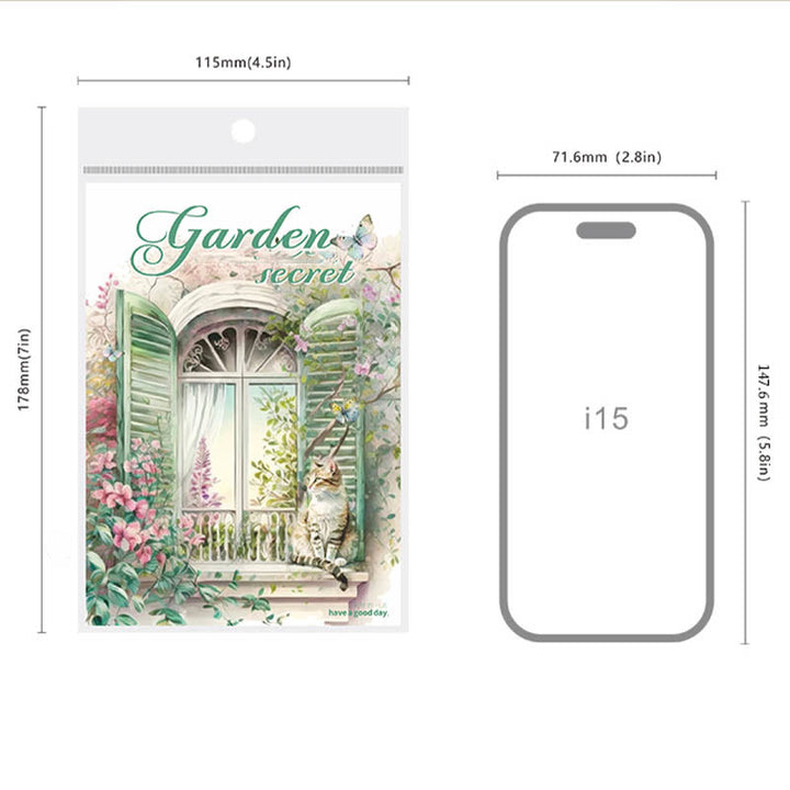 My Secret Garden Series Sticker Book For DIY Journal Decor