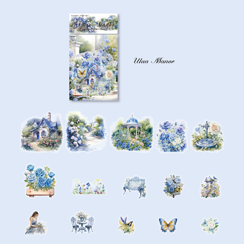 Garden Landscape Book Series Sticker For DIY Journal Decor