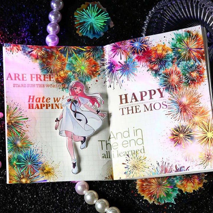 Gorgeous Fireworks Series Sticker For DIY Journal Decor