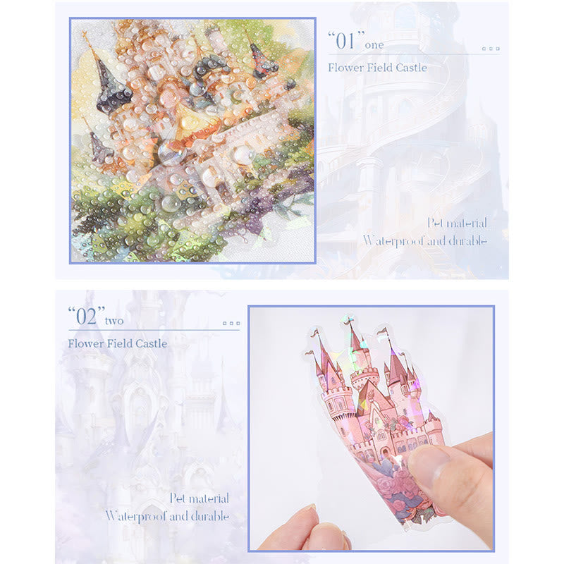 Castle On Clouds Series Sticker For DIY Journal Decor