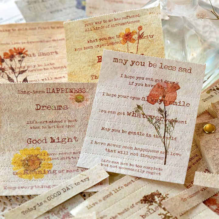 Flower Trade Wind Series Bookish Sticker For DIY Journal Decor