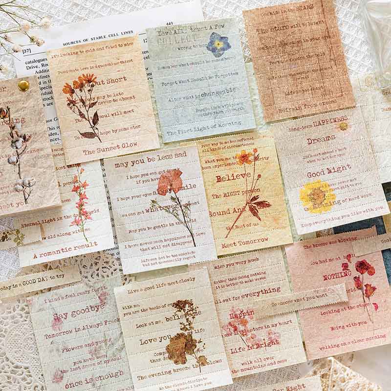 Flower Trade Wind Series Bookish Sticker For DIY Journal Decor